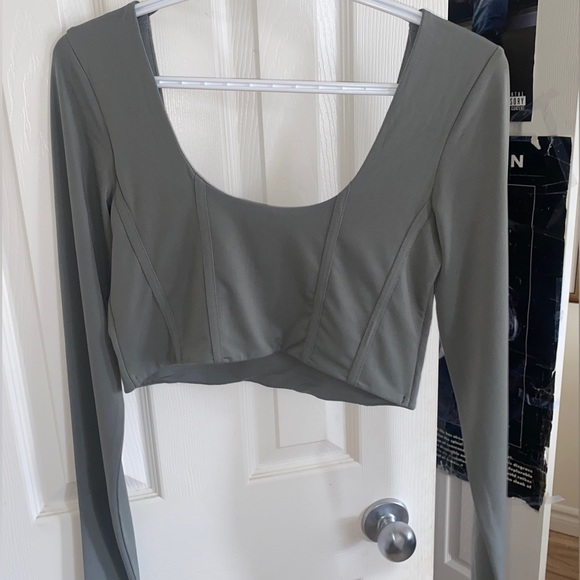 Garage Sage green crop top - Picture 2 of 3